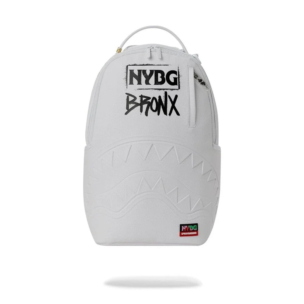 Sprayground Nybg Bronx Backpack Unisex White Laptop Sleeve Shoulder Strap SPR374